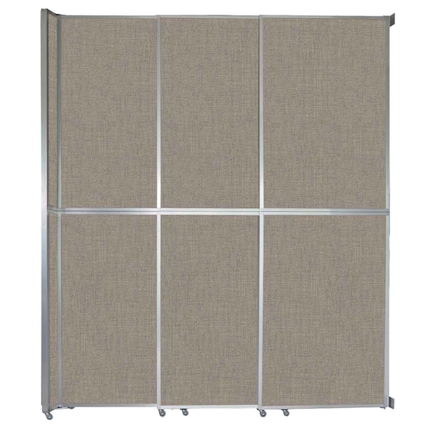 Operable Wall Sliding Room Divider 9'9" x 12'3" Warm Pebble Fabric